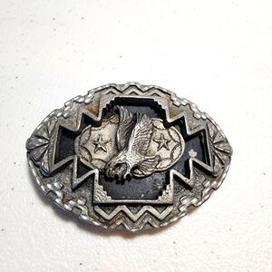 Legends West Pewter Eagle Made In USA Heavy Western Cowboy Belt Buckle 1998